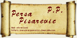 Persa Pisarević vizit kartica